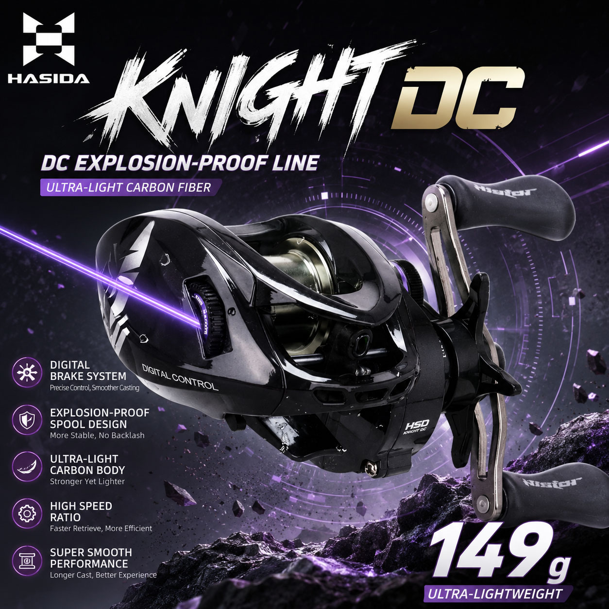 HASIDA Knight DC Baitcasting R - огляд і ціна Abu Garcia Reel Max